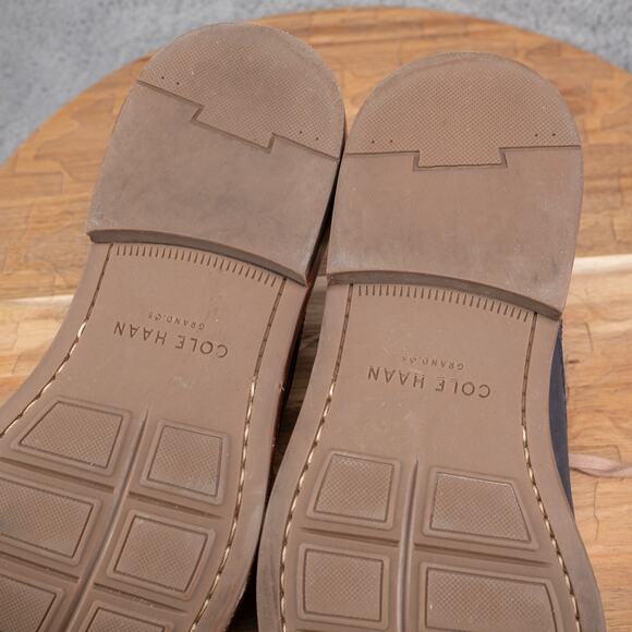 Cole Haan Tyler Grand Plain Ox Shoes Mens 9.5 M Marine Blue Leather C25105 - Picture 9 of 9